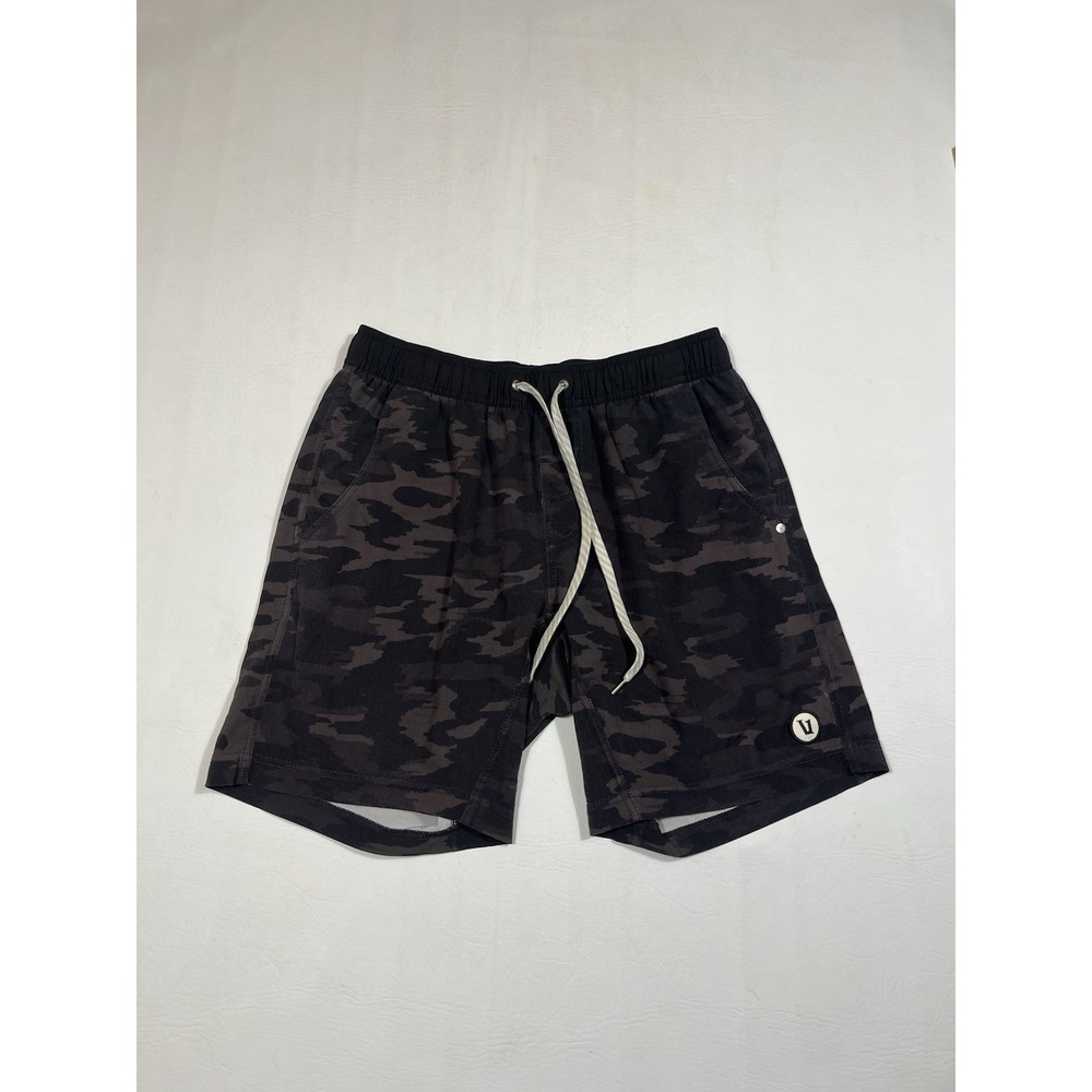 Vuori Kore Shorts Mens Small Black Camo Lined Athletic Gym Workout V302